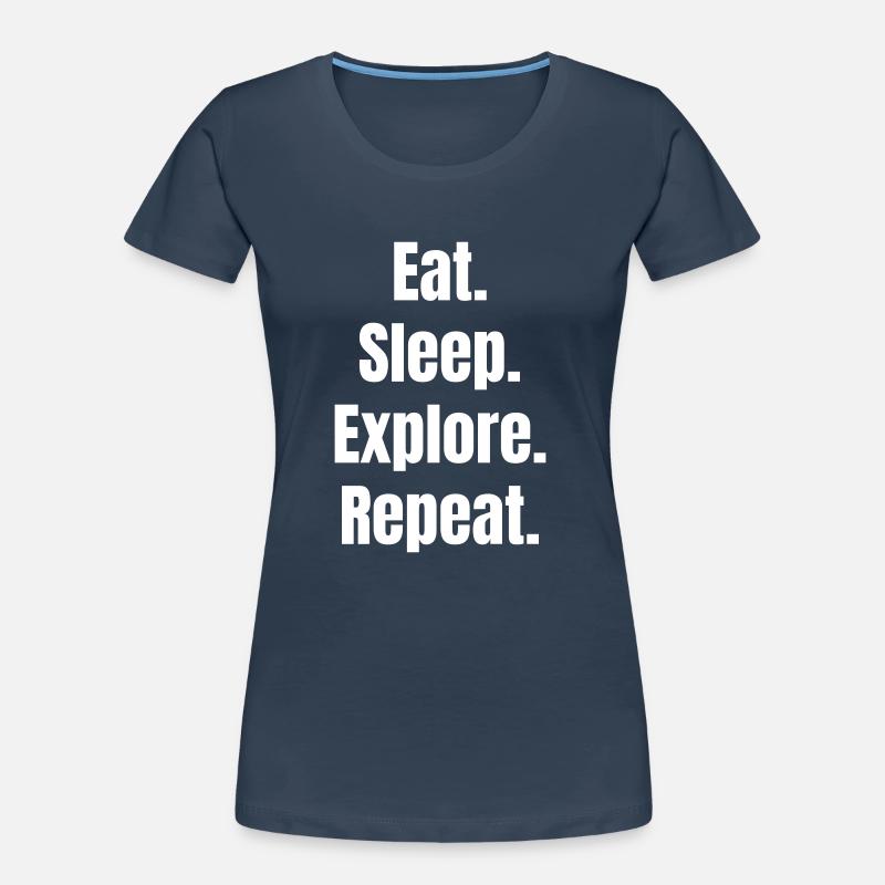 Entdeckung bei Wandern, Camping oder Sport Frauen Premium Bio T-Shirt