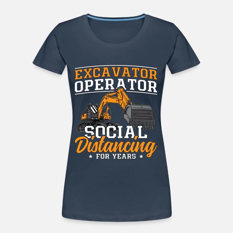 Baggern Bauarbeiter Baggerfahrer Bagger Geschenk Frauen Premium Bio T-Shirt