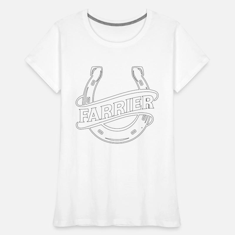 maréchal-ferrant en fer à cheval forgeage forger maréchal-ferrant T-shirt bio Premium Femme