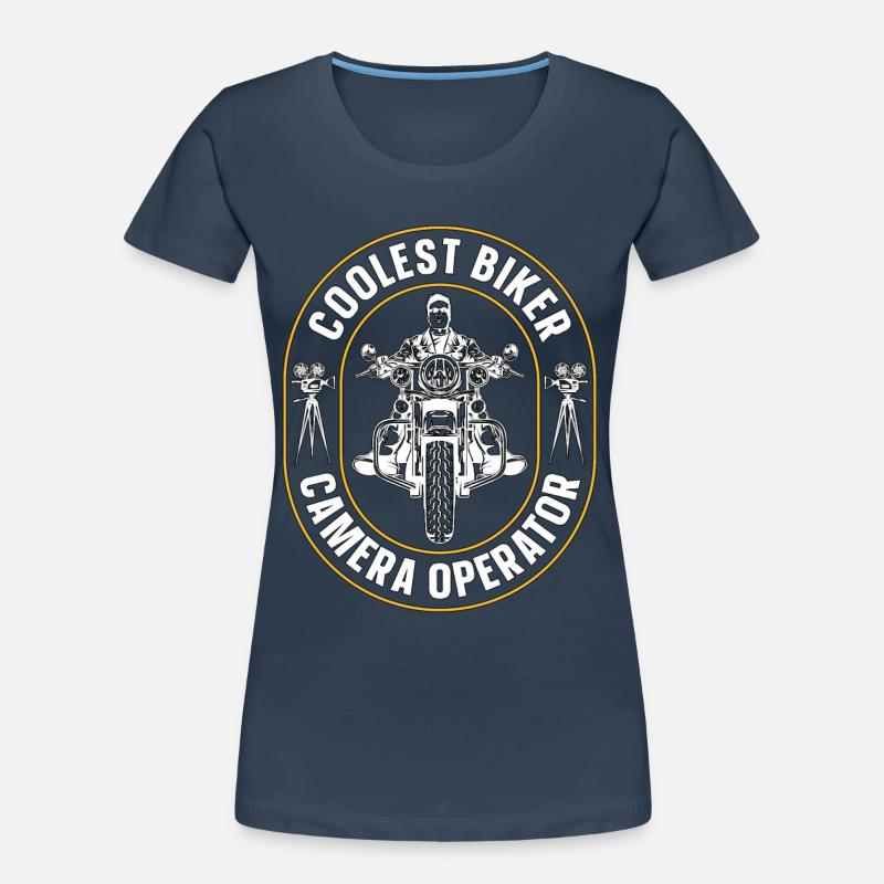 Caméraman Coolest Biker Camera Maker T-shirt bio Premium Femme