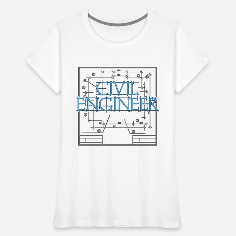 Civil Engineer Construction Project Contractor Women's Premium Organic T-Shirt