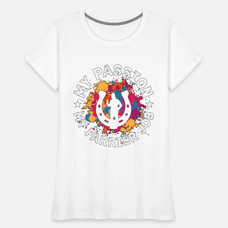 Maréchal-ferrant Ma passion Mon métier de maréchal-ferrant Forgeron T-shirt bio Premium Femme