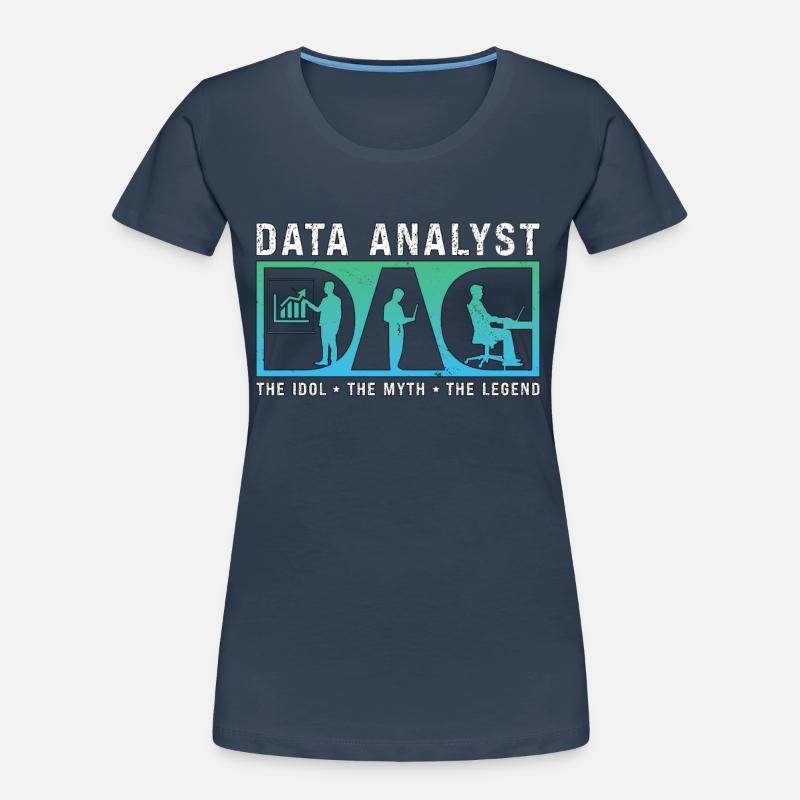 Data Analyst Dad The Idol The Myth Data Scientist Frauen Premium Bio T-Shirt