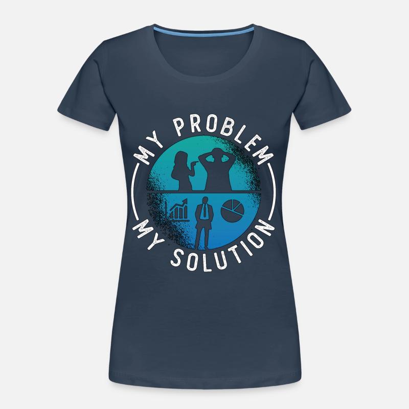 Data Analyst My Problem My Solution Pictogram Dad Frauen Premium Bio T-Shirt