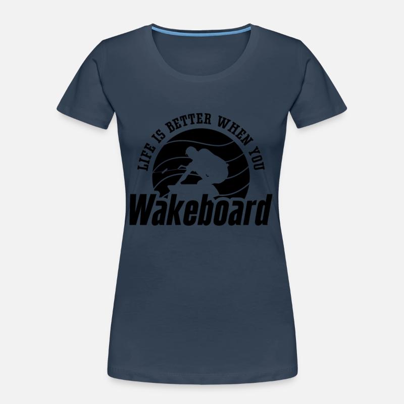 Wakeboard Wakeboarder Wakeboarding Geschenkidee Frauen Premium Bio T-Shirt