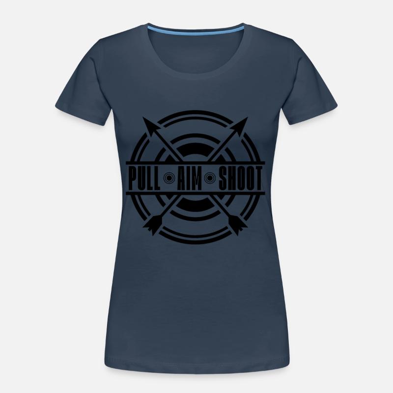 Pull Aim Shoot Archery Hunting Bowhunter Archer Frauen Premium Bio T-Shirt
