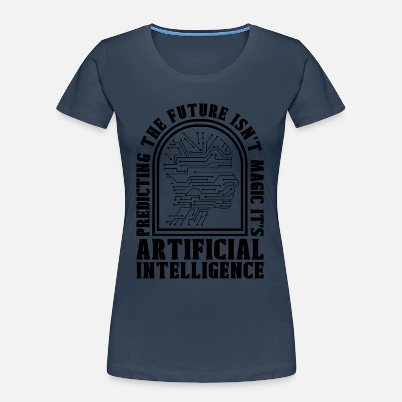 Predicting The Future Robots Data Science Robotics Frauen Premium Bio T-Shirt