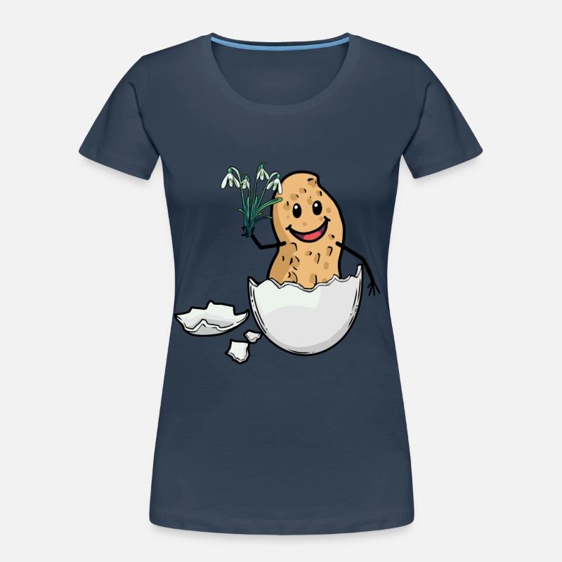 Easter Peanut Spring Easter Egg Flora Eggshell Women's Premium Organic T-Shirt