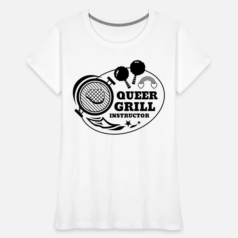 Queer Grill Instructor BBQ Gift Idea Women's Premium Organic T-Shirt