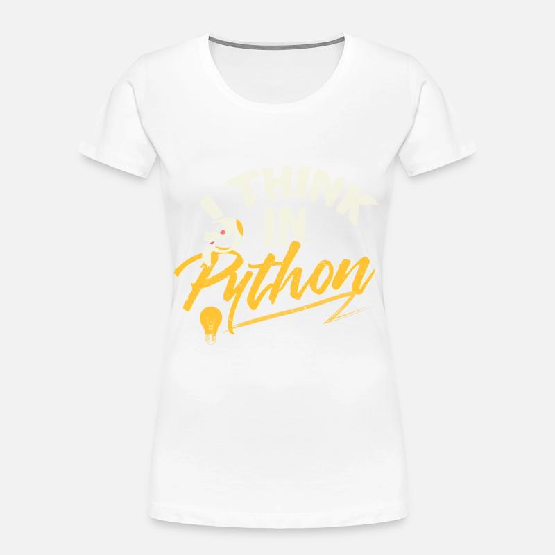 Python Programmierer - Frauen Premium Bio T-Shirt - Weiß