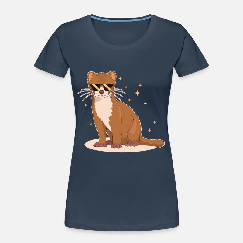 Wiesel Mauswiesel Hermännchen Geschenk Frauen Premium Bio T-Shirt