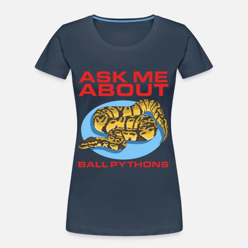 Königspython Python Schlange Geschenke Frauen Premium Bio T-Shirt