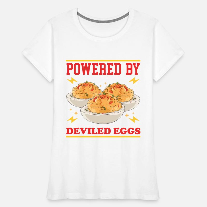 Gefüllte Eier Dressed Deviled Eggs Geschenke Frauen Premium Bio T-Shirt