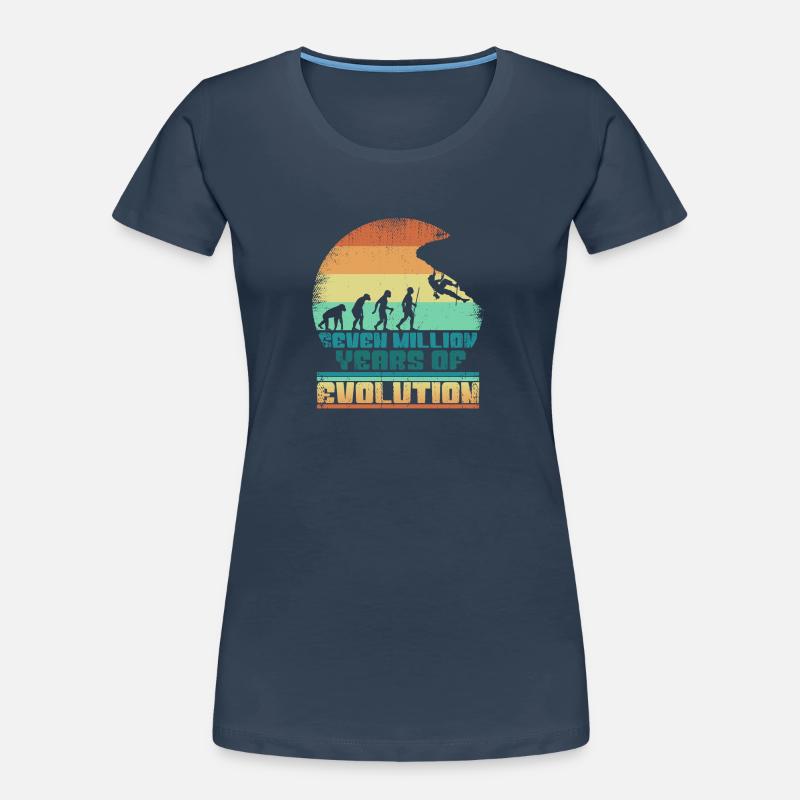 Climbers Climbing Bouldering Evolution 005-144 Women's Premium Organic T-Shirt