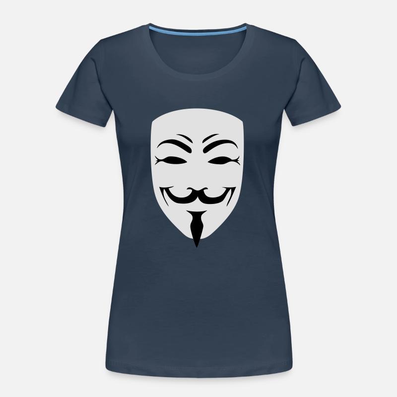 anonymous masque hacker T-shirt bio Premium Femme