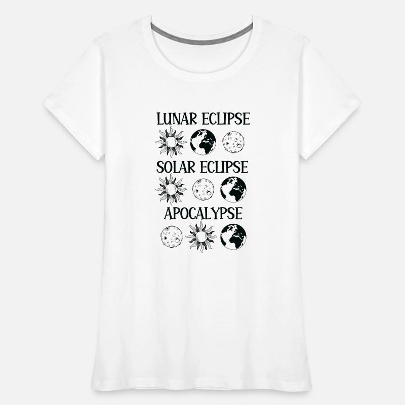 Éclipse lunaire Éclipse solaire Apocalypse T-shirt bio Premium Femme