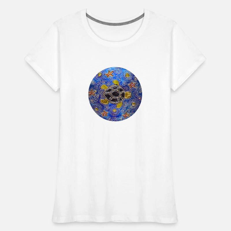 Modified blue cd turtle 1 Women's Premium Organic T-Shirt