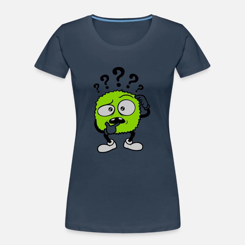 Fragezeichen skeptisches Gesicht Comic Frauen Premium Bio T-Shirt