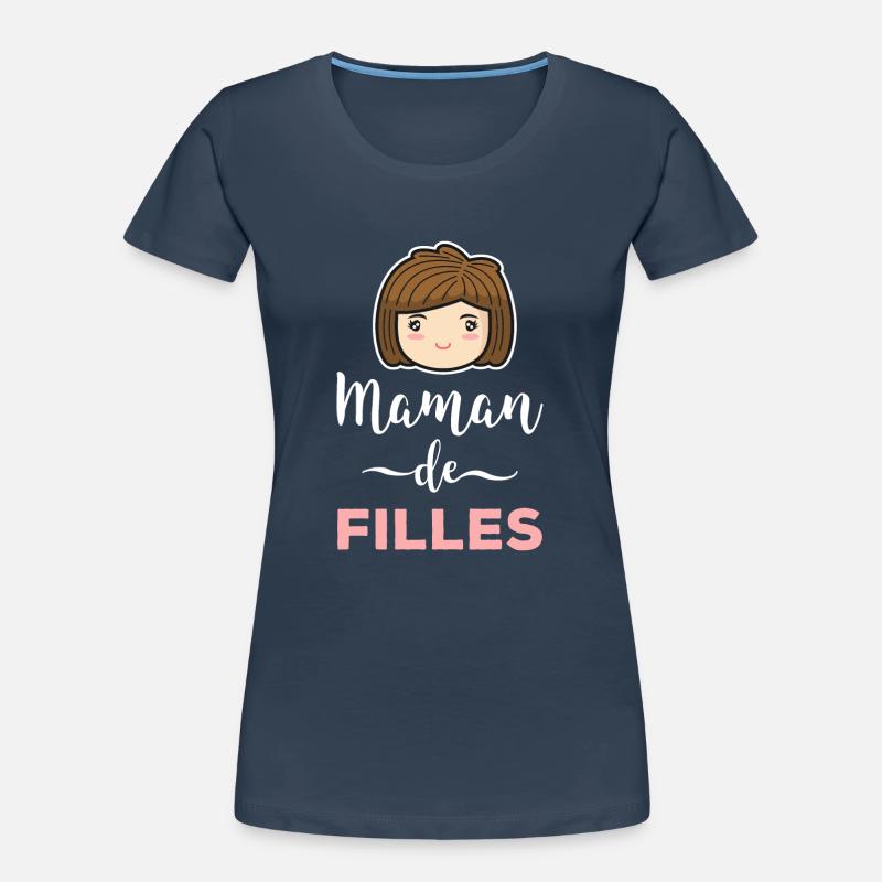 Mama von Mädchen Mutter Töchter Muttertag Frauen Premium Bio T-Shirt