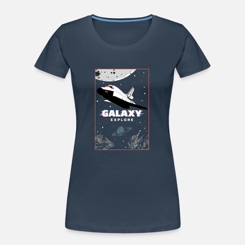 Conception de l’espace Galaxy Explorer T-shirt bio Premium Femme