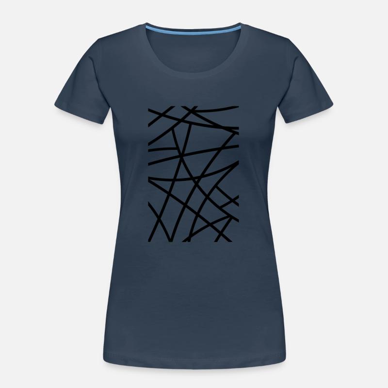 Abstract black outlined pattern Women's Premium Organic T-Shirt