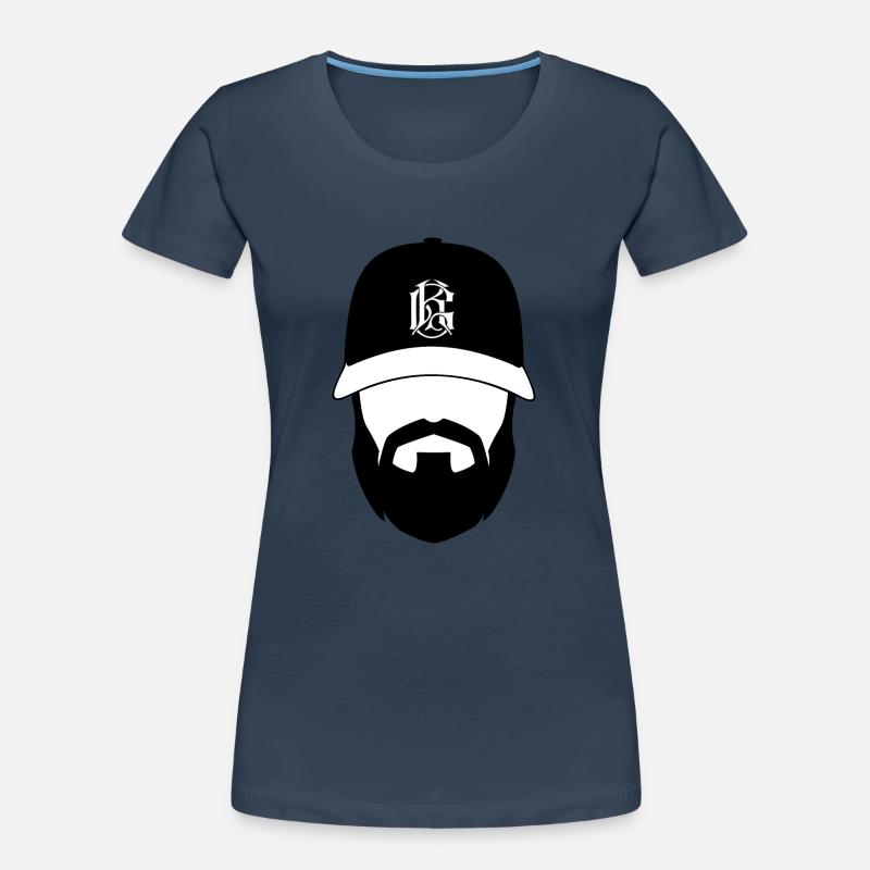 Mann mit Bart mit Logo Frauen Premium Bio T-Shirt