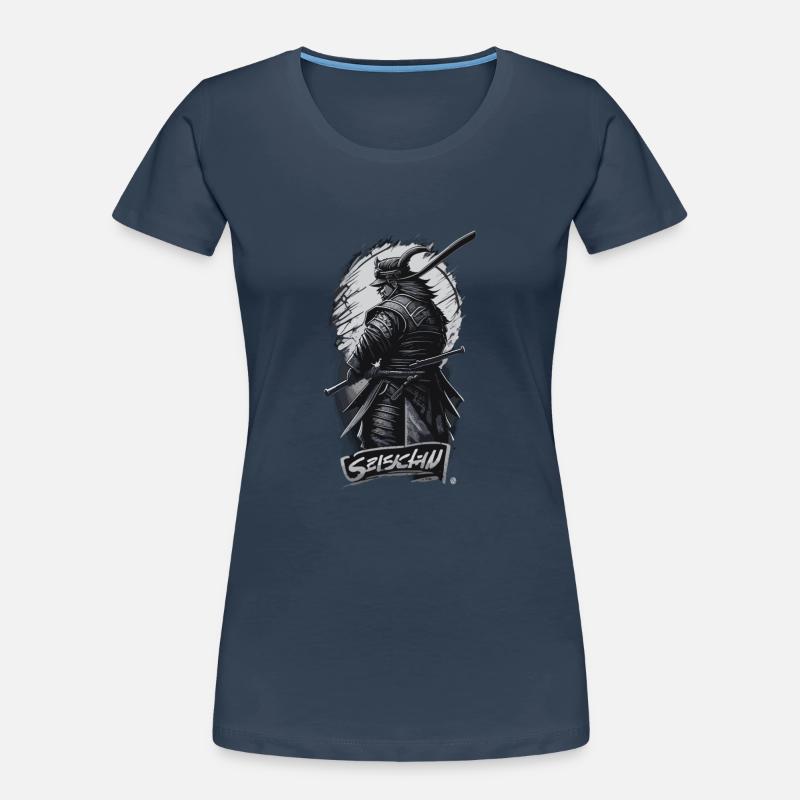 Schwarzer Samurai Frauen Premium Bio T-Shirt