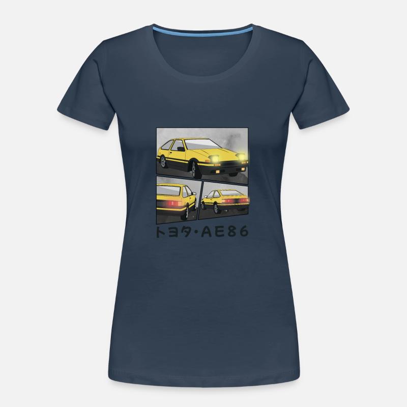 SUNBURST CAR COMIC / POP UP HEADLIGHTS HATCHBACK Women's Premium Organic T-Shirt