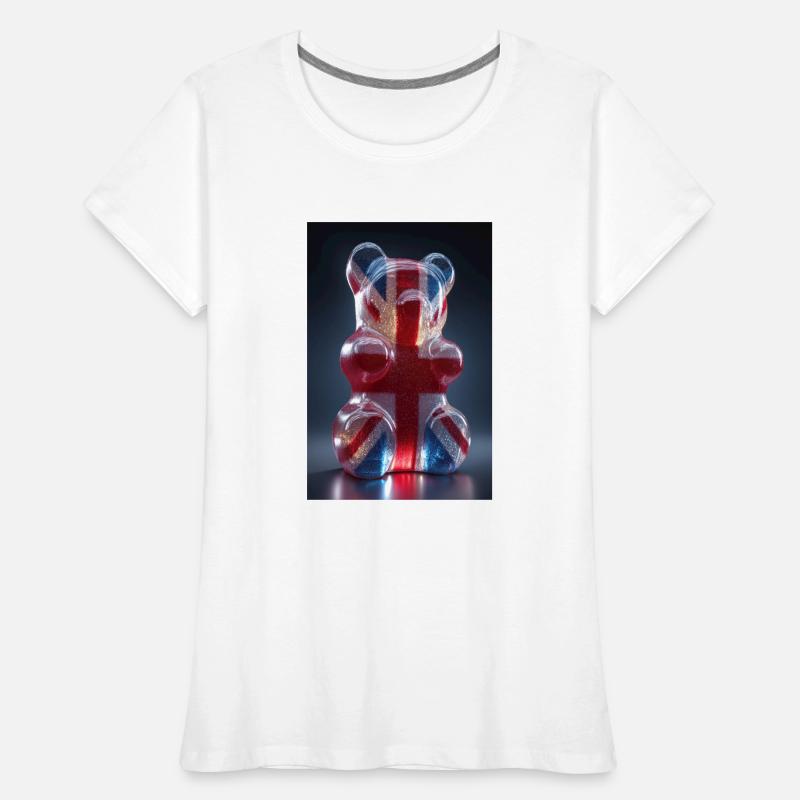 Union Jack Gummy Bear Women's Premium Organic T-Shirt