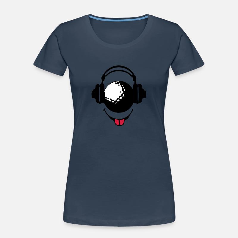 Kopfhörer Kopfhörer dj Golf smiley1 Frauen Premium Bio T-Shirt