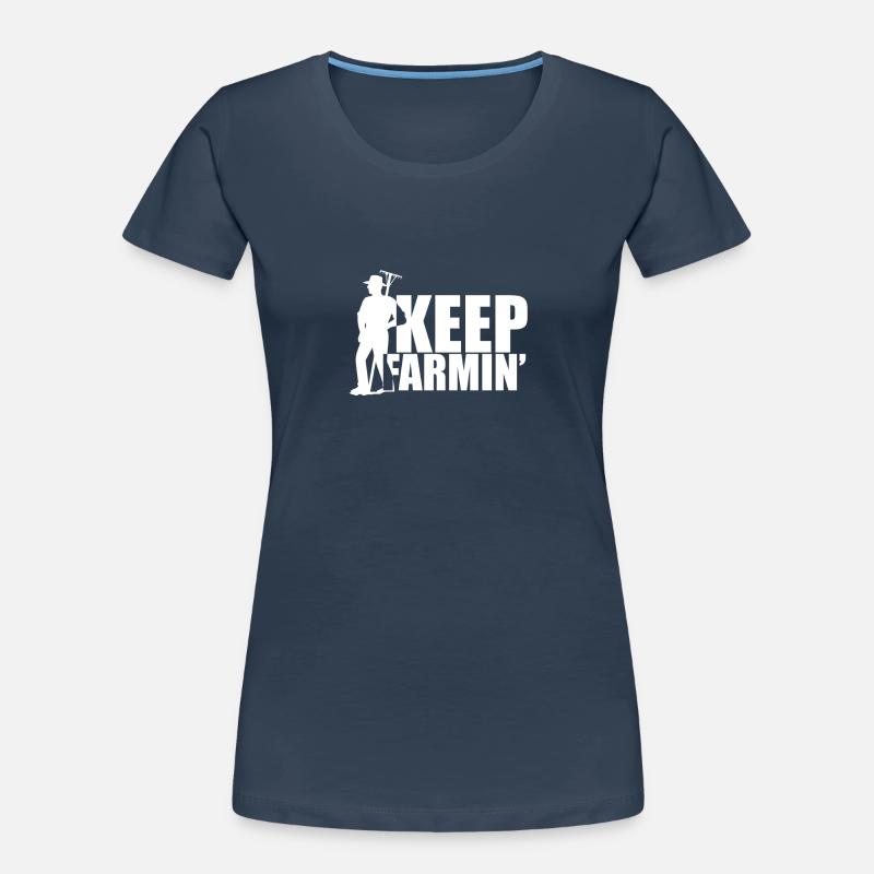 Keep farmin with rake - farmer with rake Women's Premium Organic T-Shirt