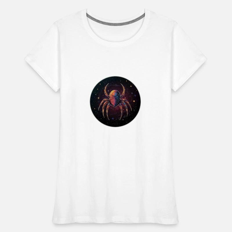 Araignée de l’espace dans l’espace en orbite T-shirt bio Premium Femme