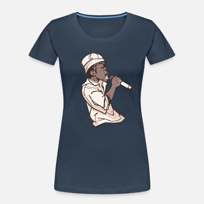 Rapper hält ein Mikrofon Frauen Premium Bio T-Shirt