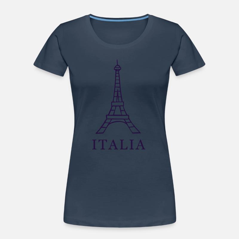 Italy Eiffel Tower design Women's Premium Organic T-Shirt