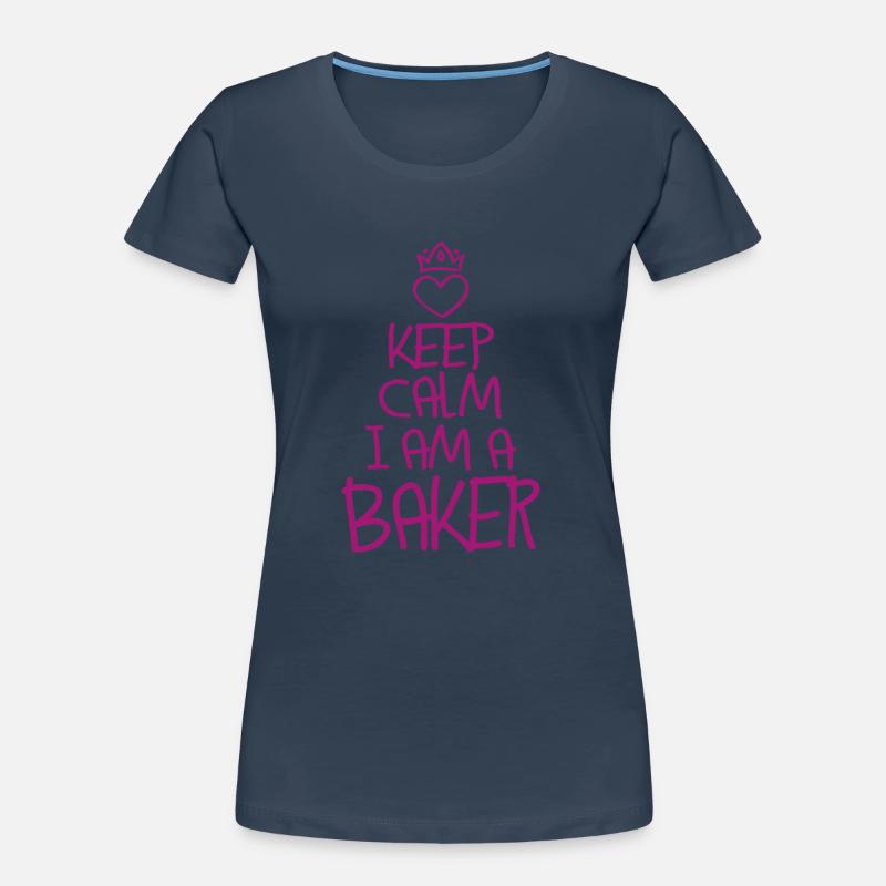 Keep Calm Baker Cool Baker Cadeau T-shirt bio Premium Femme
