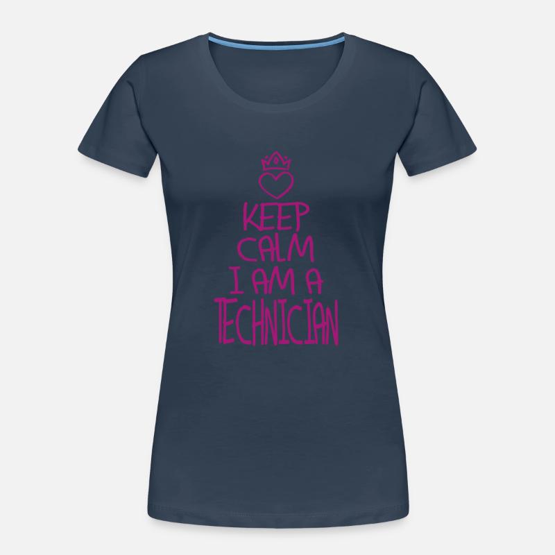 Keep Calm Techniker cool Techniker Geschenk Frauen Premium Bio T-Shirt