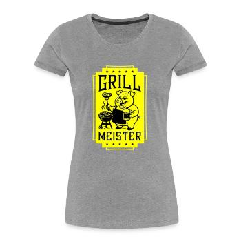 Grillmeister Ferkel Grillen - Frauen Premium Bio T-Shirt -  - Vorne - Mia (176cm)