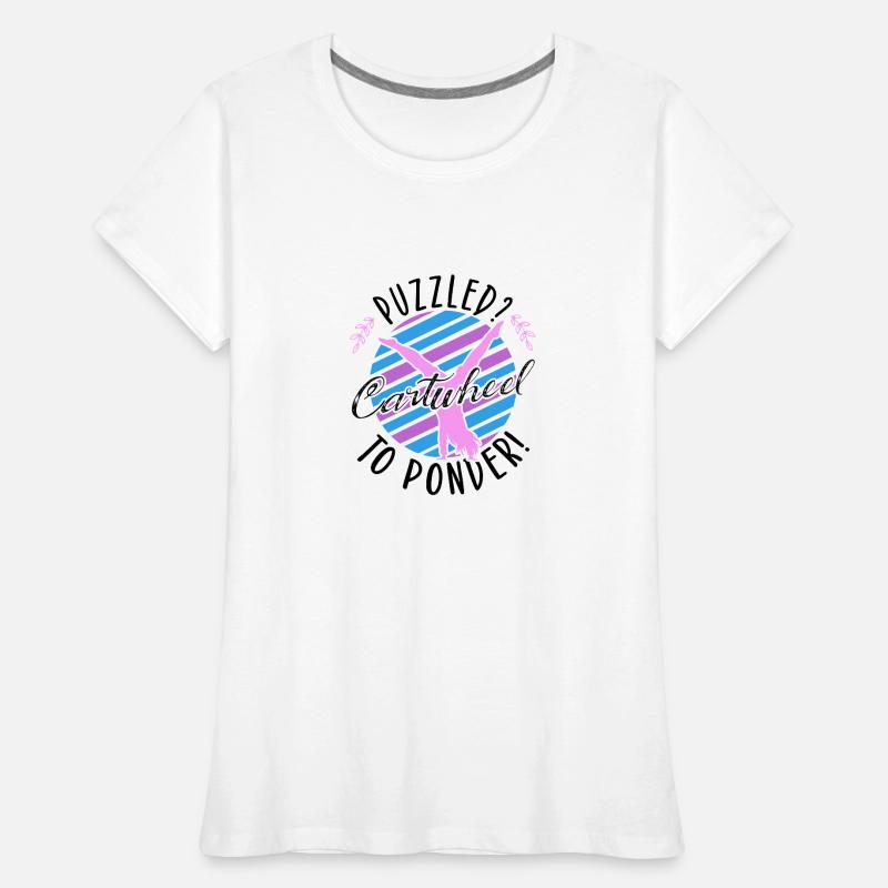 Roue de charrette Acrobate Roue de charrette à méditer T-shirt bio Premium Femme