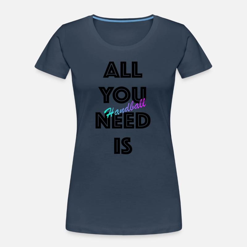 Handball Gradient Script Women's Premium Organic T-Shirt