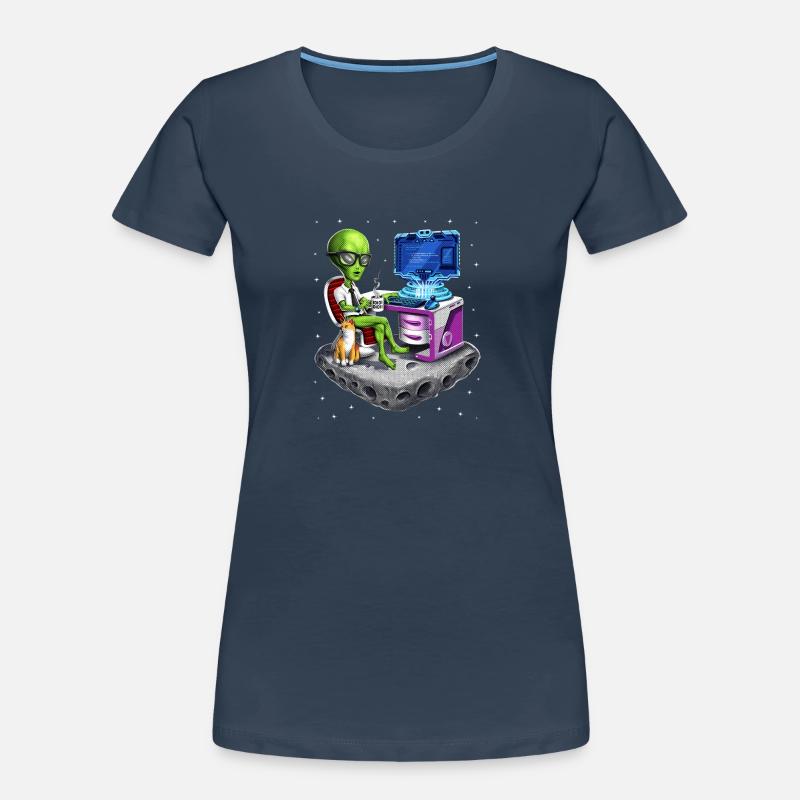 Programmeur extraterrestre de l’espace T-shirt bio Premium Femme