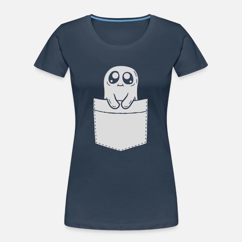 Comic Ghost Take Chest Pocket T-shirt bio Premium Femme
