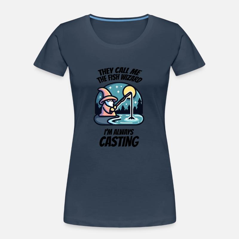 The fish wizard - Always casting Women's Premium Organic T-Shirt