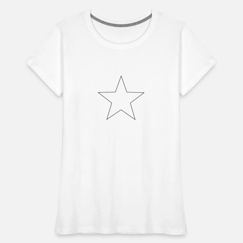 black star, schwarzer Stern Frauen Premium Bio T-Shirt