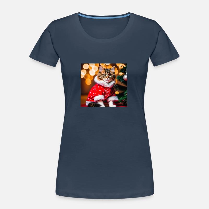 Katze im Pullover Frauen Premium Bio T-Shirt