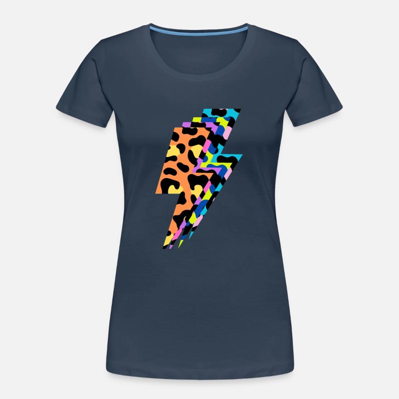 Lightning léopard multicolore T-shirt bio Premium Femme
