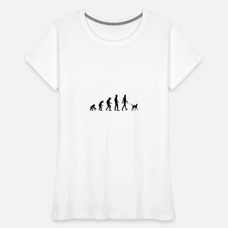 Évolution du chien propriétaire de chien T-shirt bio Premium Femme