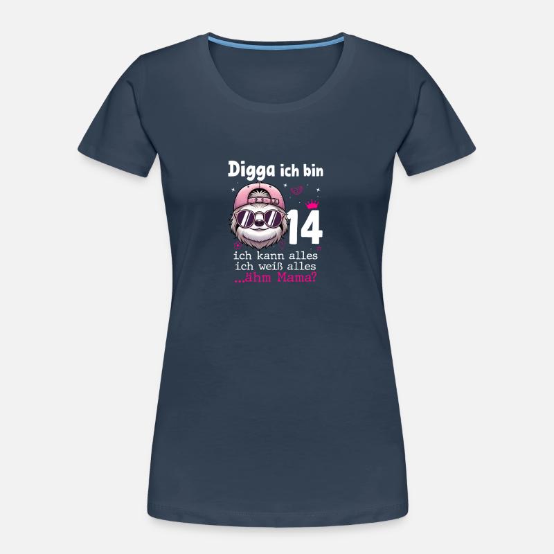 Digga Ich Bin 14 Kindergeburtstag Mädchen Frauen Premium Bio T-Shirt