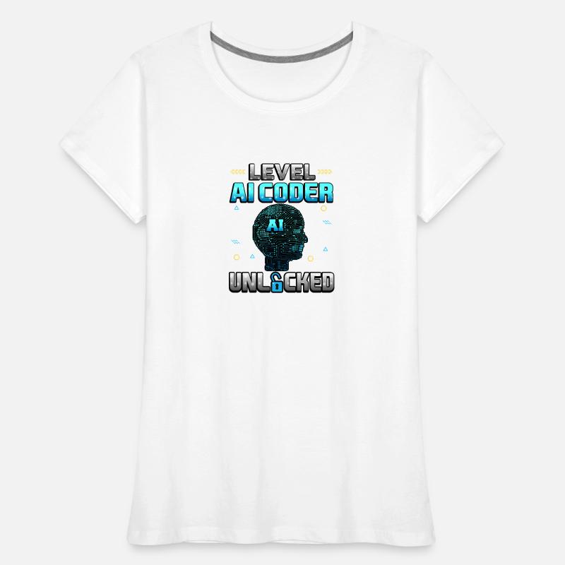 Level KI-Programmierer freigeschaltet Frauen Premium Bio T-Shirt