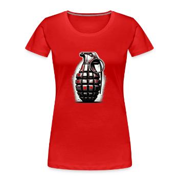 Explosive Charge: Hand Grenade - Women's Premium Organic T-Shirt -  - Front - Mia (176cm)