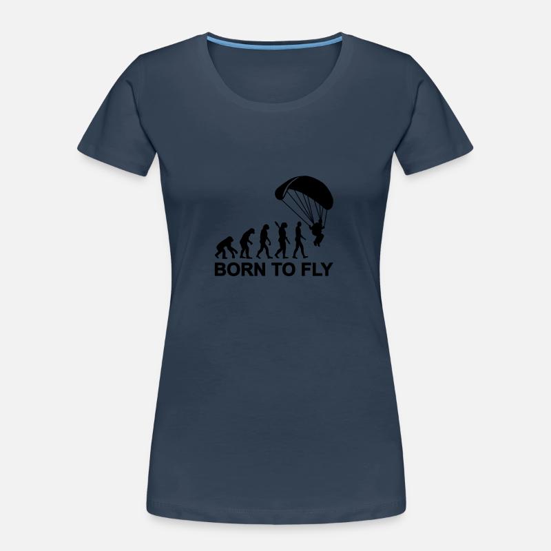 Évolution Parachutisme T-shirt bio Premium Femme